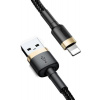 Baseus CALKLF-RV1 Cafule USB / Lightning QC3.0 2A 3m, černo-zlatý