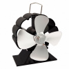Hs Flamingo Ventilátor na kamna FLAMINGO čtyřlopatkový MINI, stříbrný