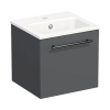Kúpeľňová skrinka s umývadlom Intedoor TRENTA 40 cm antracit matná TRE MINI 40 1Z B A3396