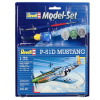 Revell North-American P-51D Mustang Model Set lietadlo 1:72, 34 dielov + farby + lepidlo + štetec (Revell P-51D Mustang 1:72, 13,7x15,6cm, Model No.: 04148)