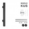 FT - MADLO kód 831 25x25 mm UN ks CIM - čierna matná (FNO) 400 mm 25x25 mm – cena za ks
