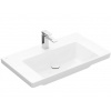 Villeroy & Boch Subway 3.0 Umývadlo, 80x47 cm, bez prepadu, otvor na batériu, CeramicPlus, alpská biela 4A7081R1