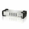 KVM switch/prepínač 4PC, VGA, USB, USB hub, audio, HotKeys, OSD, Pushbuttons