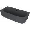 Polysan Volně stojící vana Sussi 160x70 cm litý mramor levá antracit 90191L.51