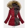 Dámska obojstranná zimná bunda bordová a hnedá (mhm-w556) odstíny hnědé XXL (44)