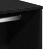 vidaXL Toaletný stolík s LED a skriňou Čierny dub Inžinierske drevo - Čierna - 291275-308021