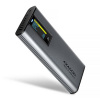 AXAGON EEM2-SD2 USB-C 10Gbps - M.2 NVMe & SATA SSD kovový DISPLAY box, bezšroubkový EEM2-SD2