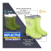 PERLETTI Detské reflexné gumáky COOL KIDS Green, 15539 22/23