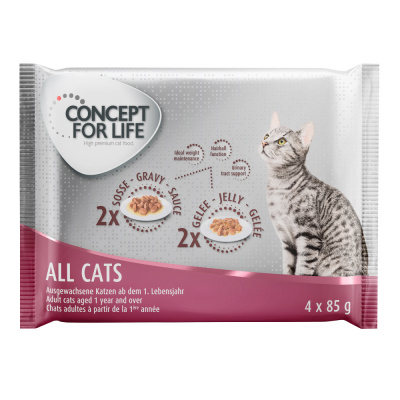 Concept for Life skúšobné balenie - 4 x 85 g - All Cats