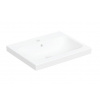 Geberit iCon - Umývadlo na dosku 6x5 cm, s prepadom, otvor na batériu, matná biela 501.847.JT.1