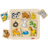 GOKI Drevené puzzle Kto jej čo? 9 dielikov