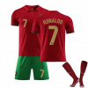 Futbalový outfit Ronaldo T -shirt č. 7 (Portugalský dom č.)