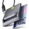 AXAGON CRE-SM3TC, USB-C FlatReader čtečka kontaktních karet Smart card (eObčanka), kabel 1.2m