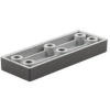 Nábytková nožička FP007, 80x30mm, sivá RAL 9006 10mm