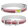 WAU DOG Kožený obojok Wonderwoman DC COMICS biely Obvod krku: 18-24 cm, širka: 9 mm