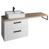 Aqualine VEGA II VEGA Nábytková zostava do kúpeľne, šírka 125 cm, biela/dub platina VG064-03