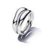 PANDORA stříbrné seskupovací prsteny s organickým tvarem 60 193264C00-60