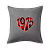 1975 v srdci - Vankúš 50x50 - 50x50 - Iba poťah ( Tmavosivý melír )