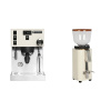 Rancilio Silvia PRO X, white + ECM C-Manuale 54, cream, oliva