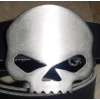 Lebka skull spona nikel lesk