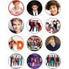 CUKROVÁ TLAČ jedlý obrázok na tortu Cukrová hmota ONE DIRECTION KOMPLET + TEXT #2