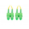 LANBERG optický patch cord SM SC/APC-SC/APC duplex 2m LSZH G657A1 průměr 3mm, barva žlutá