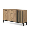 LAMINO KM-1 komoda 154/40/84cm, lamino/pvc, dub craft/čierna