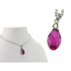 CITY STORM Prívesok Briolette Made With Swarovski s retiazkou - Fuchsia + pri tomto produkte si môžete zvoliť dĺžku retiazky
