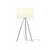 Trio - TRIPOLIS Trio - stolová lampa - biely textil+nikel - 500mm