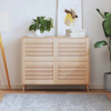 Vidaxl Lištové dvere 4 ks masívne borovicové drevo 39,5 x 59,4 cm