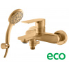 Rav slezák Vanová baterie RAV SLEZÁK Nil se sprchovým setem 150 mm kartáčovaná zlatá NL154.5/1ZK