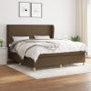Box spring postel s matrací tmavě hnědá 180x200 cm textil 3128384