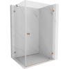 Mexen Lunar-B, pravostranný výklopný sprchový kút 95 x 80 cm, 8mm číre sklo, profil medená matná, 832-095-080-65-00-P