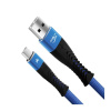 Kumiho K-2 USB-C - 2,4A Dobíjecí kabel 3v1 Černo-modrý