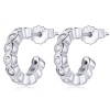 Emporial strieborné náušnice krúžky Svietivá elegancia SCE1175-A