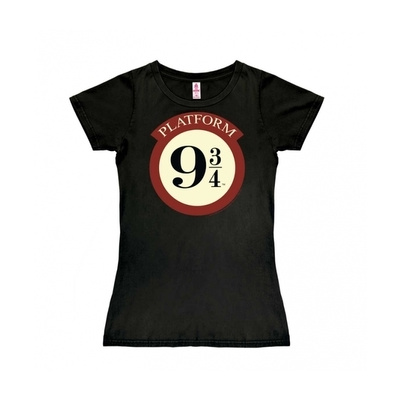 Dámské tričko Harry Potter: Nástupiště 9 3/4 - Platform 9 3/4 (M) černá bavlna