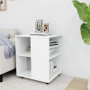 vidaXL Skrinka na kolieskach, biela 60x53x72 cm, kompozitné drevo - Biela - 60486-15413