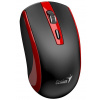 Genius ECO-8150 Myš, bezdrátová, optická, 1200DPI, 4 tlačítka, Copilot, 2,4GHz, USB-A dongle, USB-C nabíjení, černo-červená