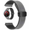 ŠEDÝ MAGNETICKÝ NÁRAMOK 20 MM PRE HODINKY SAMSUNG AMAZFIT GARMIN