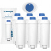 Wessper 6X Wessper Aqualunga Pro pre kávovary Delonghi | Sada filtrov s dátumovou podložkou | Filter pre kávovary Eletta, Dinamica, Primadonna - náhradný