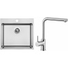 Set Sinks N103 (dřez Blocker 550 V 1 mm, kartáčovaný + baterie Elka Chrom - lesklý)