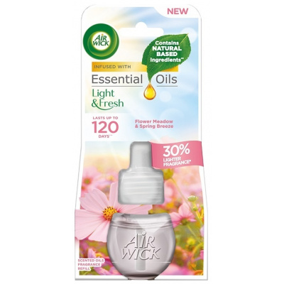 Reckitt Benckiser AIR WICK Essential Oils Light and Fresh Flower Meadow and Spring Beeze náhradná náplň 19ml