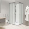 Mereo Sprchové boxy Sprchový box 90x90 cm, bez striešky, satin/biela/sklo Point CK34122KMW