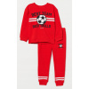 Teplaková súprava - H&M Detské dráhy veľkosti 140 biela, červená (H&M Supe Tracksuit Mikina + bežcov R.140 Červená)