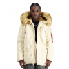 Alpha Industries Polar Jacket pánska zimná bunda vintage white Farba: béžová, Veľkosť: XXL