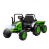 Elektrický traktor s prívesom Milly Mally Farmer modrý Zelená