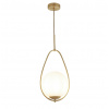 Searchlight Avalon Pendant - Gold Metal & Opal Glass