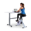 Capital Sports Azura Desk Bike, domáci rotoped, stacionárny bicykel, cyklotrenažér, záťažové koleso 7,5 kg, remeňový pohon (FIT4-AzuraDeskWHT)