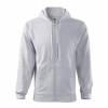 MALFINI TRENDY ZIPPER 410 / Celozapínacia klokanka s kapucňou - svetlo šedý melír XXXL