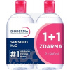 LABORATOIRE BIODERMA BIODERMA Sensibio H2O FESTIVAL micelárna pleťová voda na citlivú pleť 2x500 ml (1+1 zdarma), 1x1 set